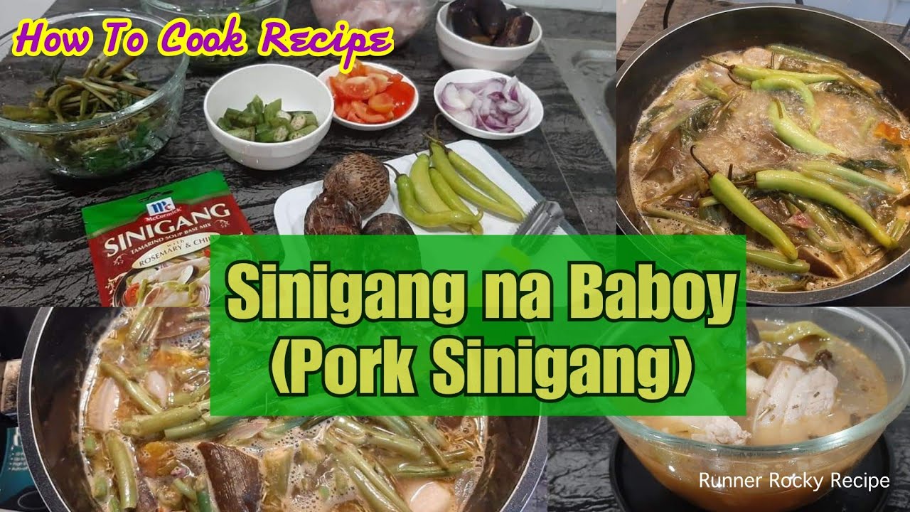 Sinigang Na Baboy Pork Sinigang With Okra Talong Gabi And Rosemary Chili How To Cook 9842