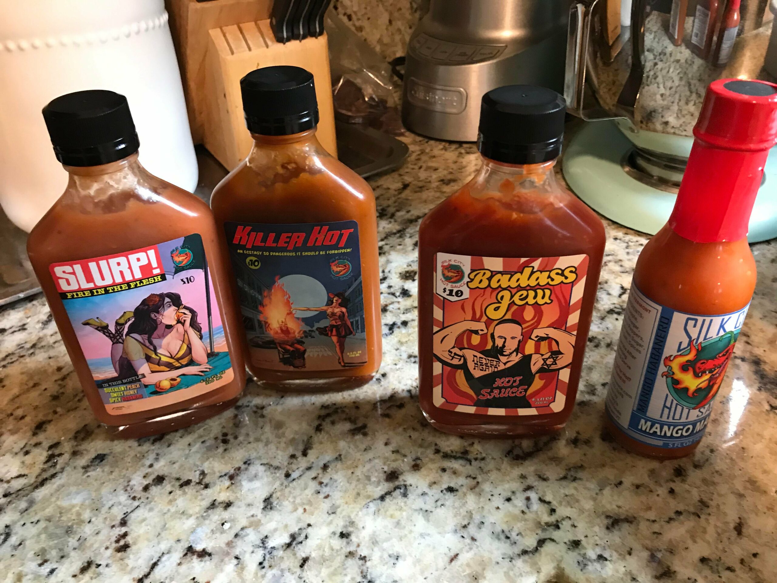 I ordered 3 sauces from Silk City Hot Sauces and they threw in an extra ...