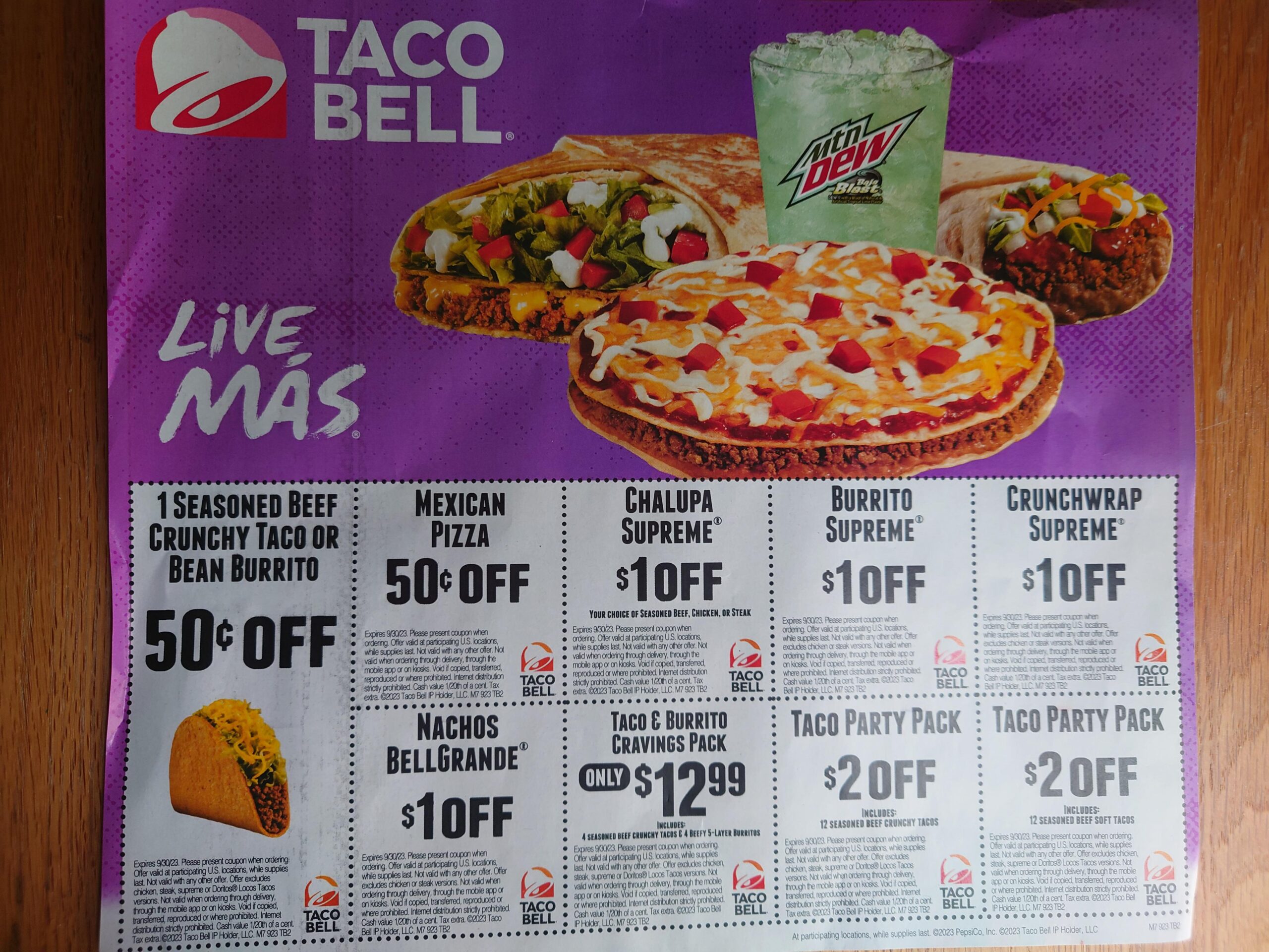 This month's coupons for Seattle area. Chili Chili